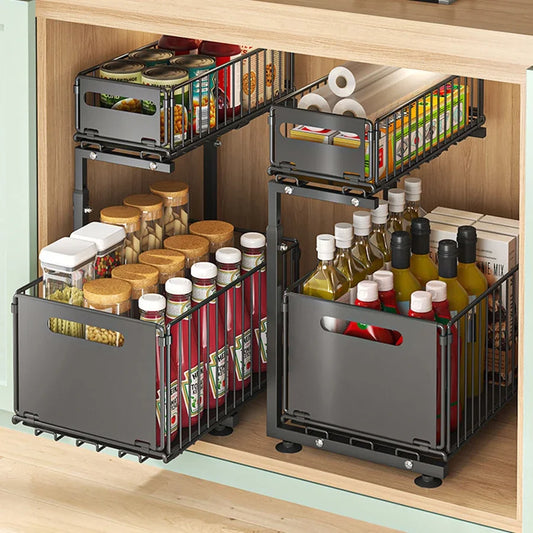 Pull-Out Under Sink Organizer, 2-Tier