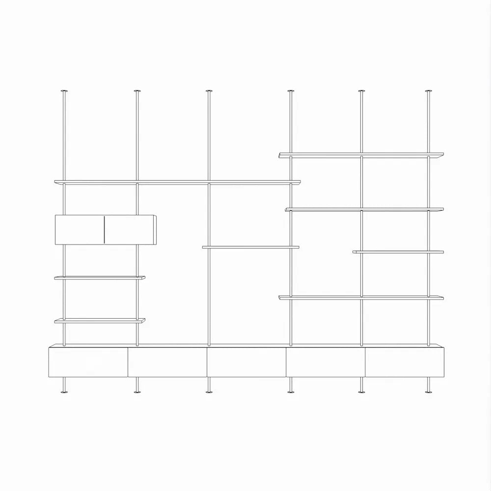 Italian Minimalist Bookshelf Modern