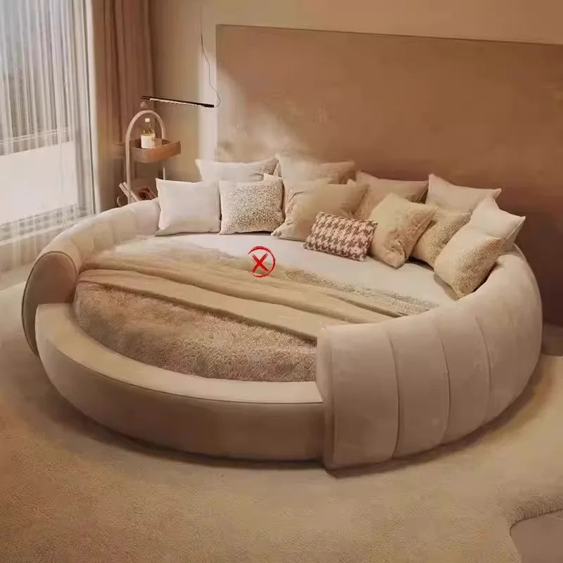 Italian Luxury Adult Double Bed Platform Princess