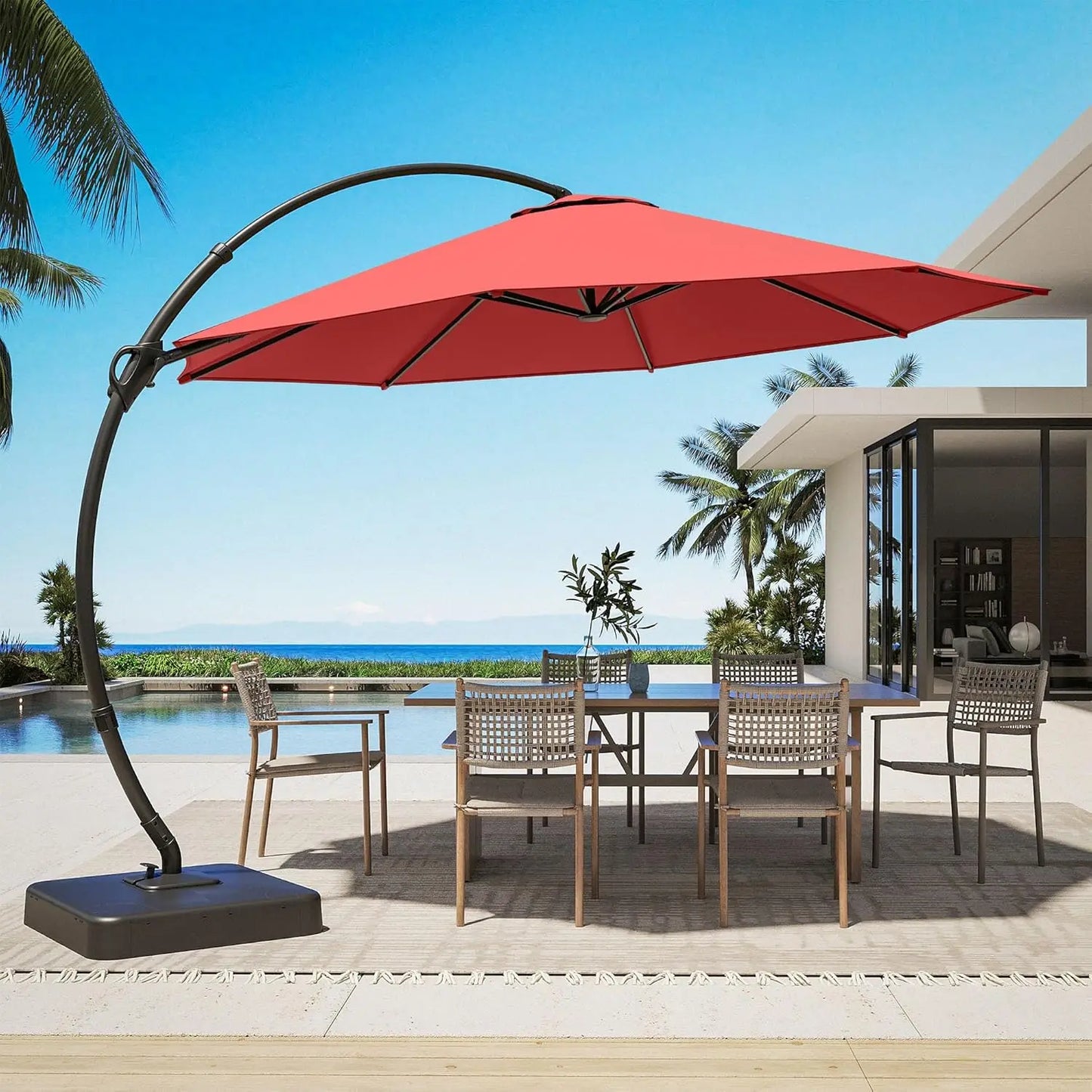 Outdoor Patio Umbrella with Base Included