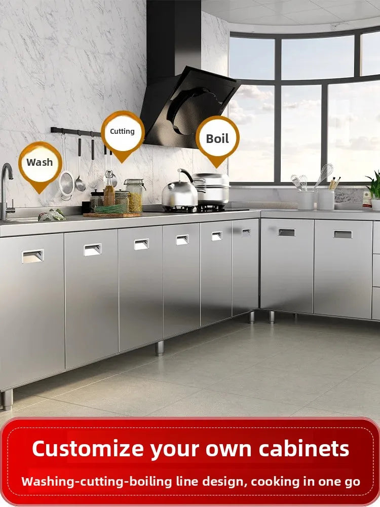 Custom Kitchen Stove, Storage Cabinet