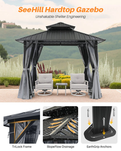 Aluminum Frame Hardtop Gazebo