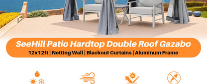 Aluminum Frame Hardtop Gazebo