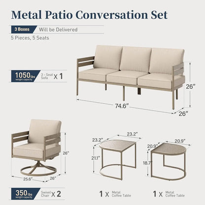 Metal Frame Patio Furniture Set