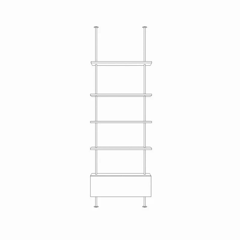 Italian Minimalist Bookshelf Modern