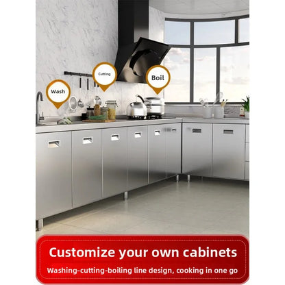 Custom Kitchen Stove, Storage Cabinet
