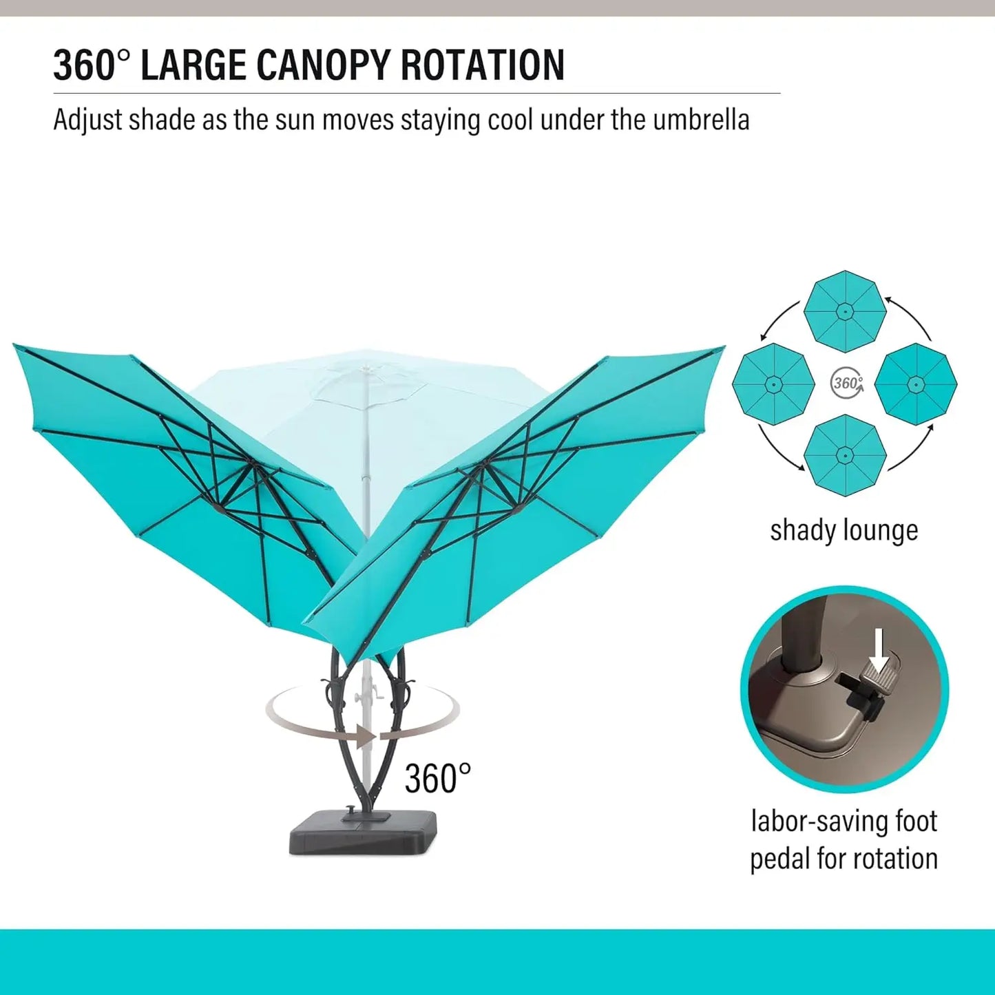 Outdoor Patio Umbrella with Base Included