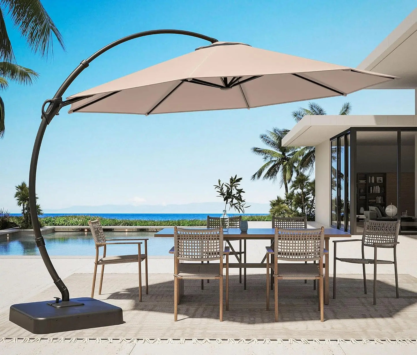 Outdoor Patio Umbrella with Base Included