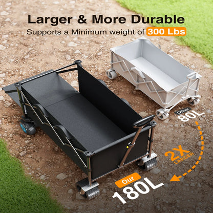 Foldable Electric Utility Wagon - Dual 300W