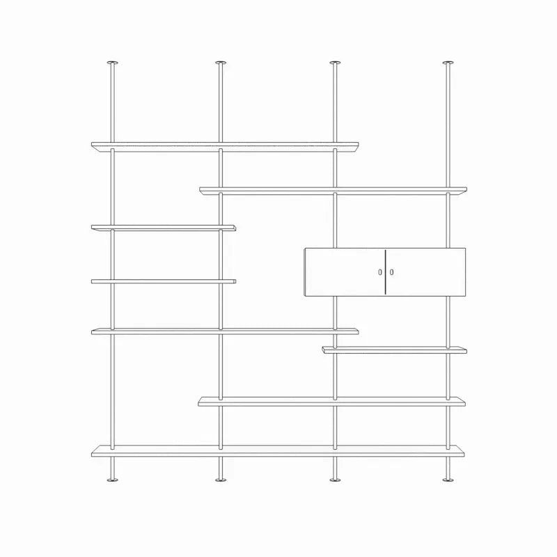 Italian Minimalist Bookshelf Modern