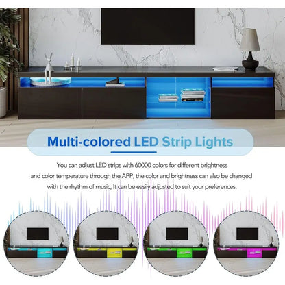 TV Cabinet with LED Color Changing Lights