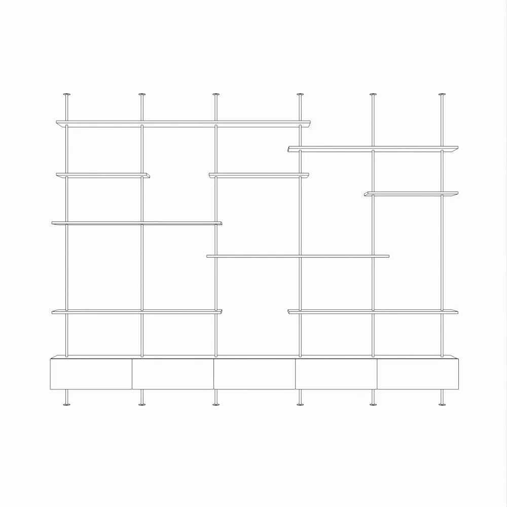 Italian Minimalist Bookshelf Modern