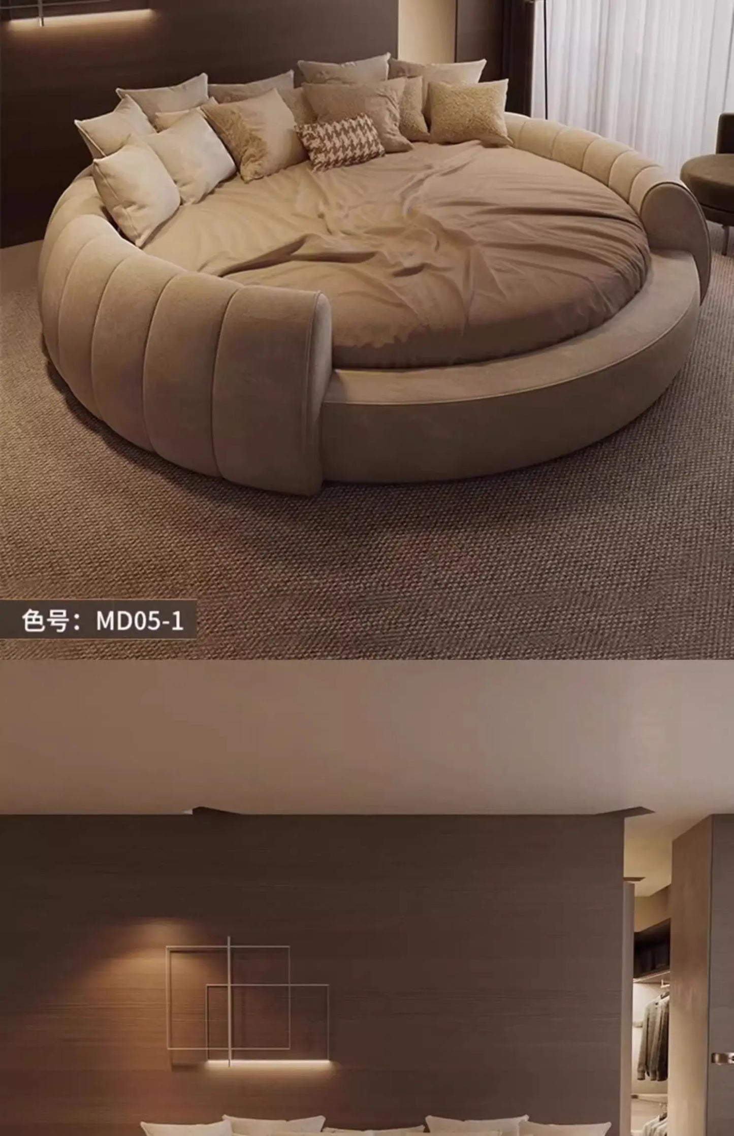 Italian Luxury Adult Double Bed Platform Princess