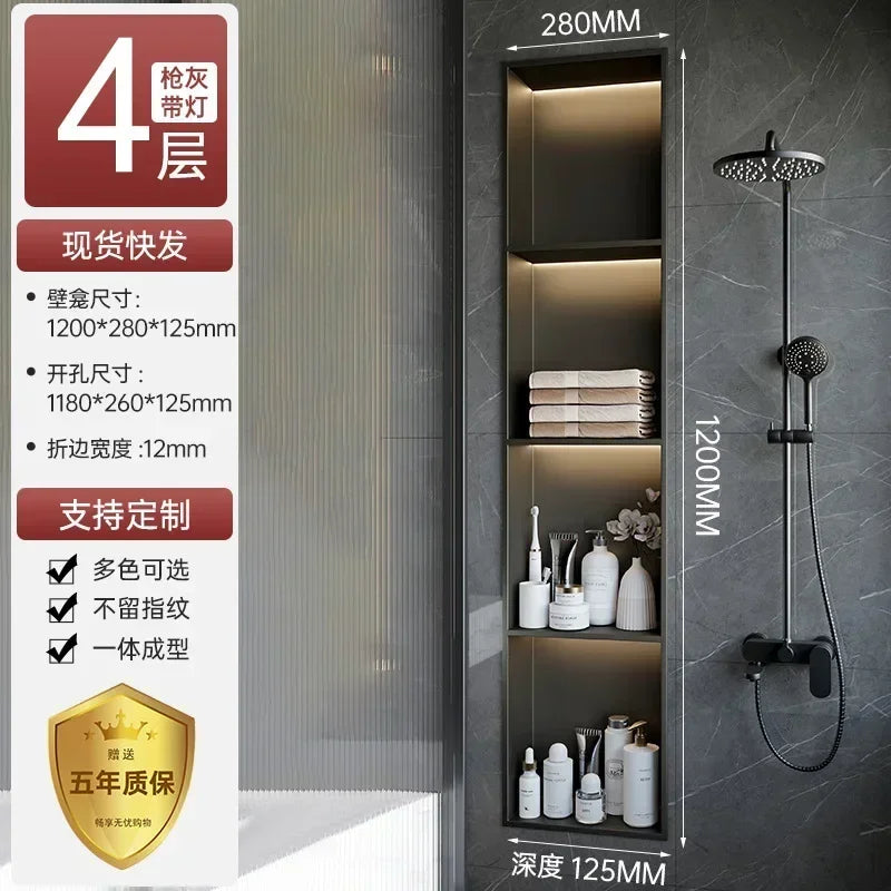 Stainless Steel Niche Bathroom Shelf
