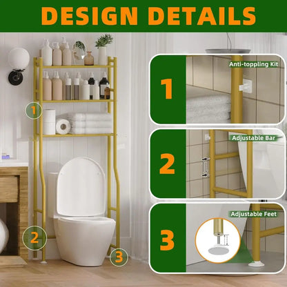3-Tier Metal Over-the-Toilet Storage