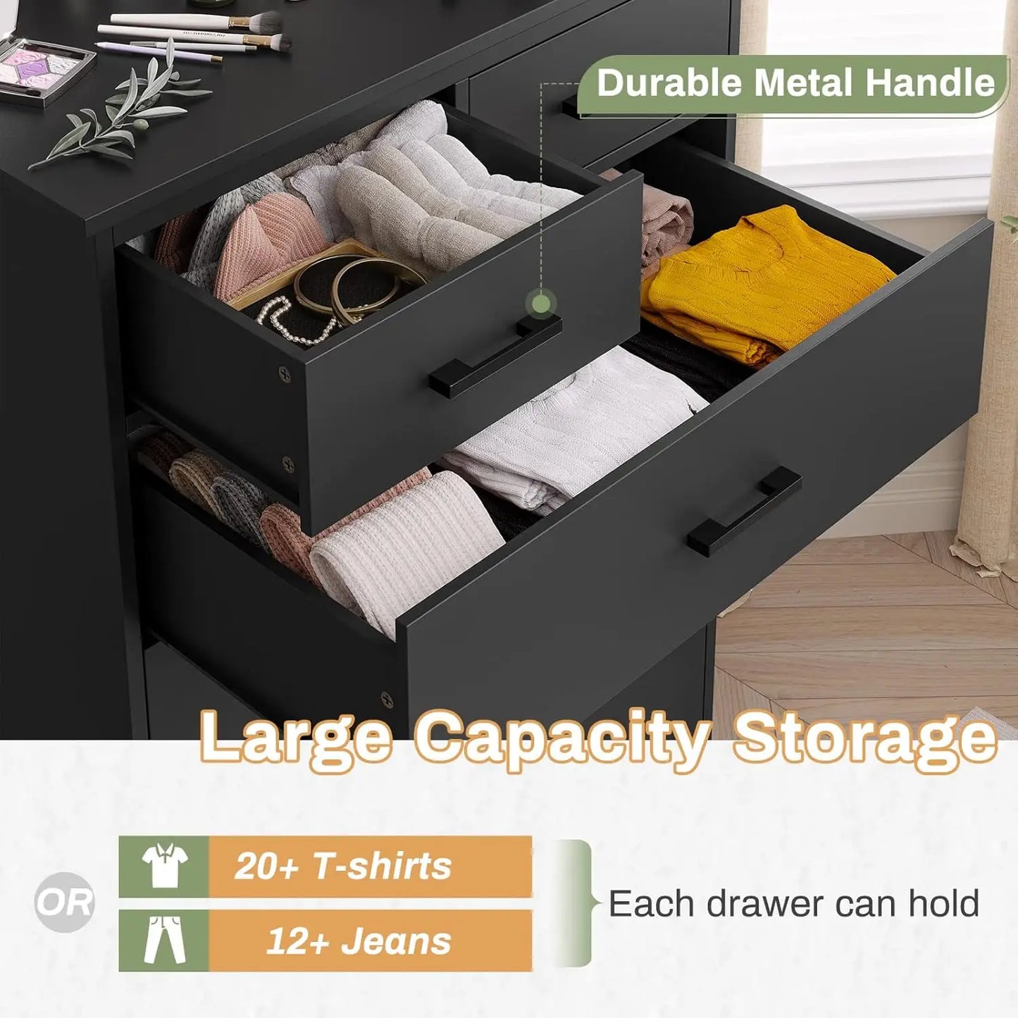 Black Dresser for Bedroom