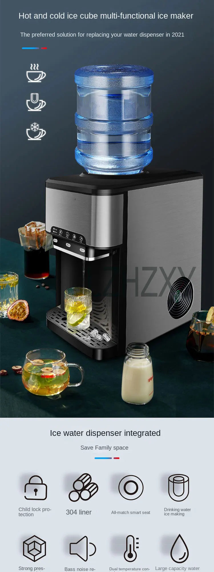 Drinking water ice Maker, 48lbs