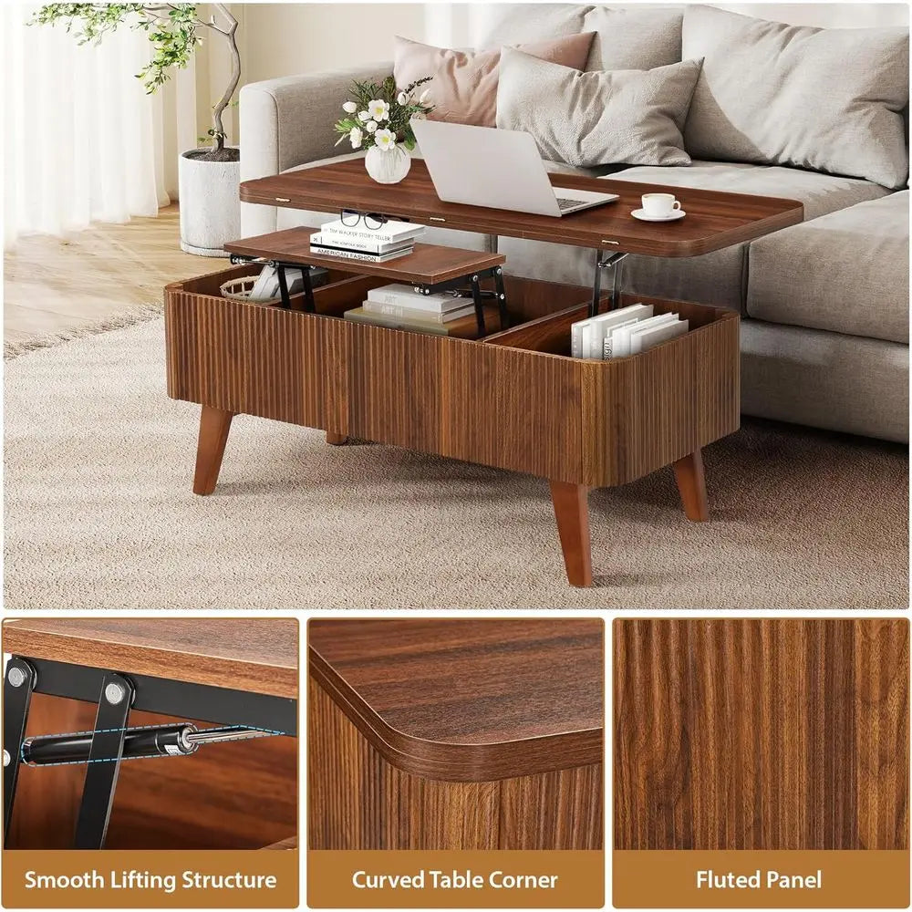 3-in-1 Coffee Table Converts to Dining Table