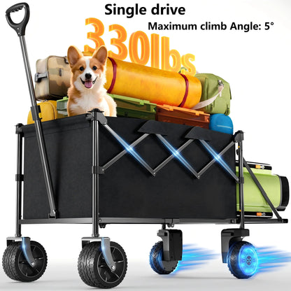 Foldable Electric Utility Wagon - Dual 300W