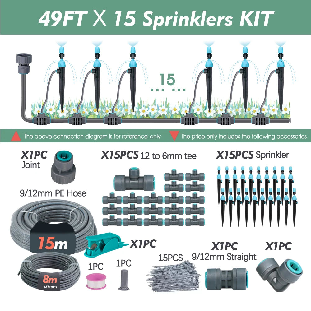 3/8" 2-in-1 Garden Irrigation