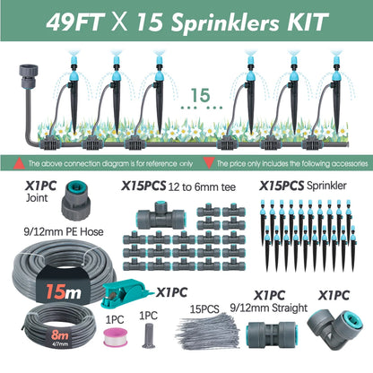 3/8" 2-in-1 Garden Irrigation