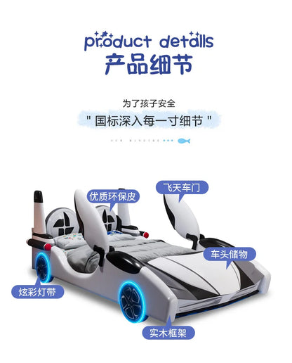Doors can be opened children car bed