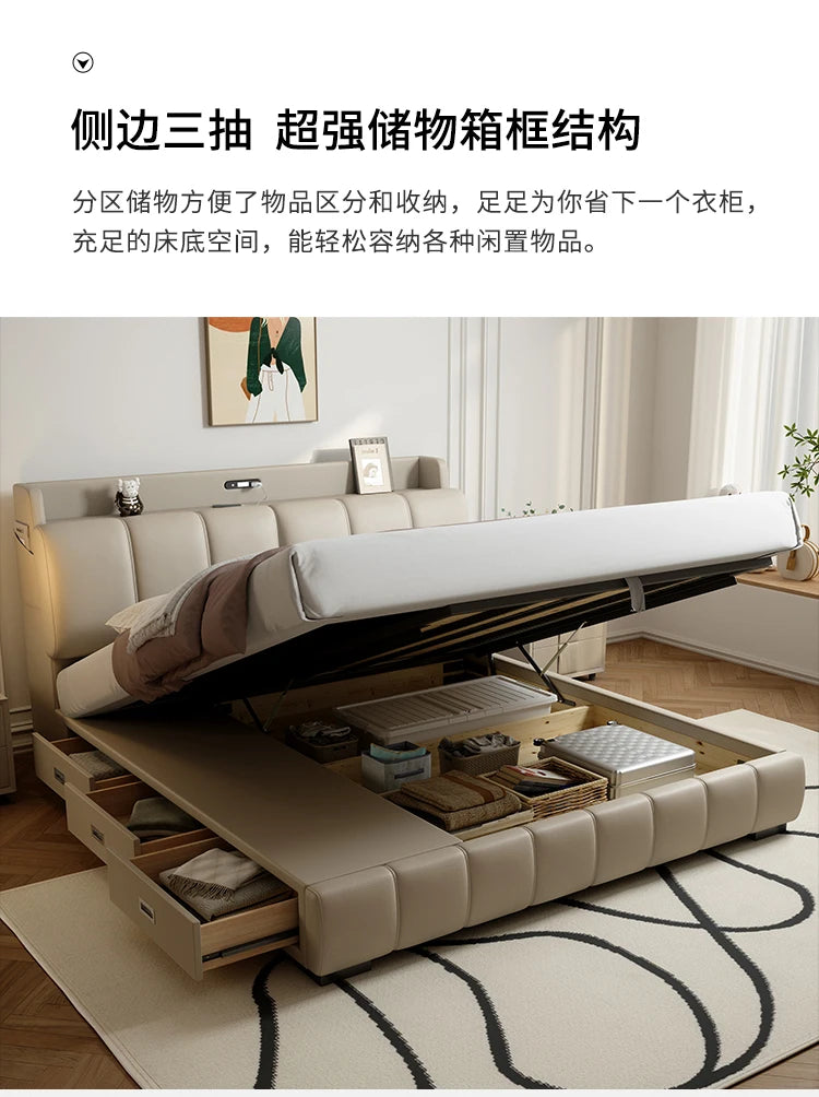 Italian Gray Luxury Bed Frames Comforter