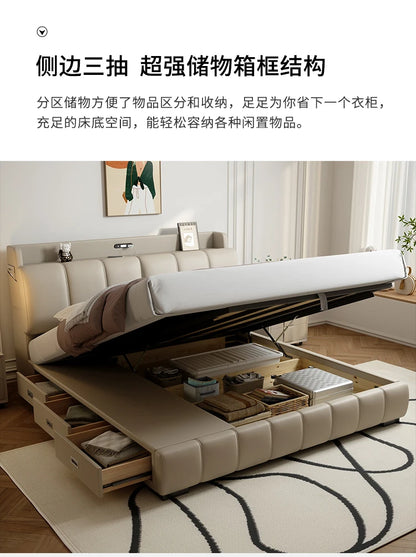 Italian Gray Luxury Bed Frames Comforter