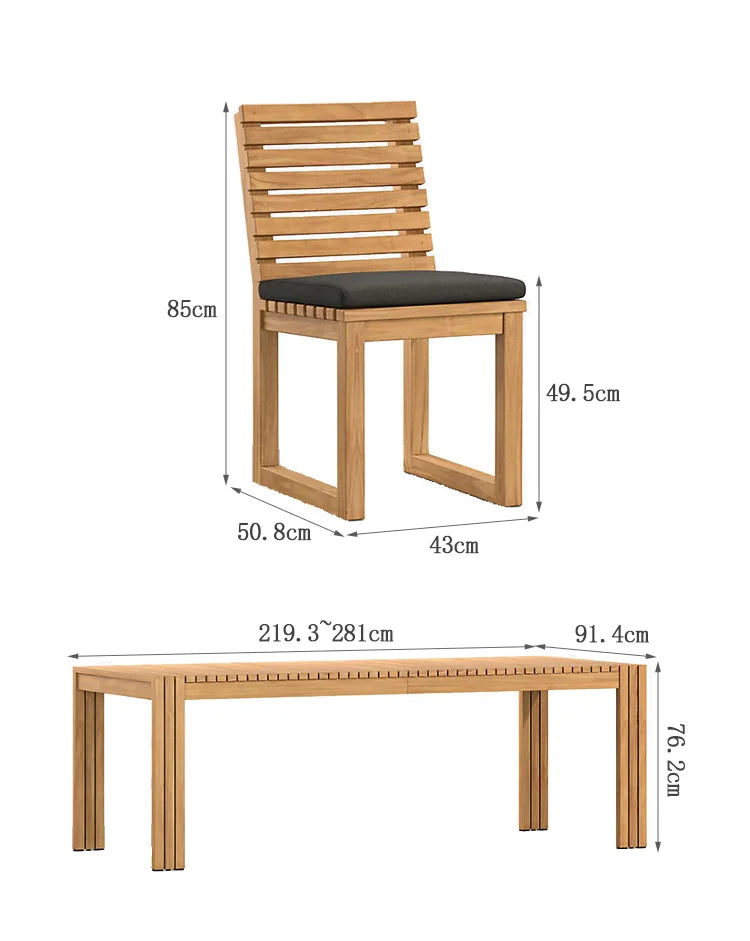 Foshan Furniture High Quality Solid Teak Outdoor