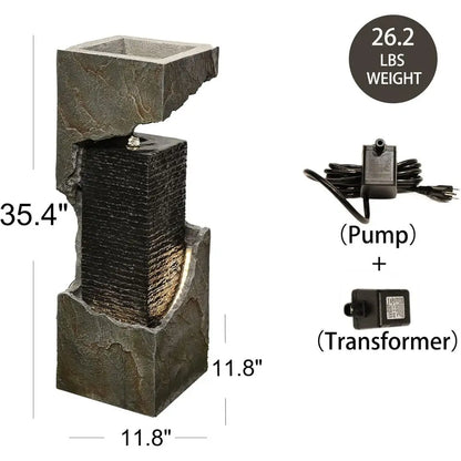 35.4 Modern Outdoor Water Fountain
