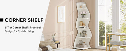 Tribesigns Corner Shelf, Modern 5-Tier