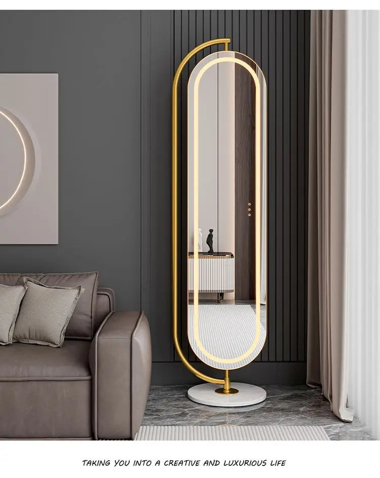 LED mirror full-body rotating full-length