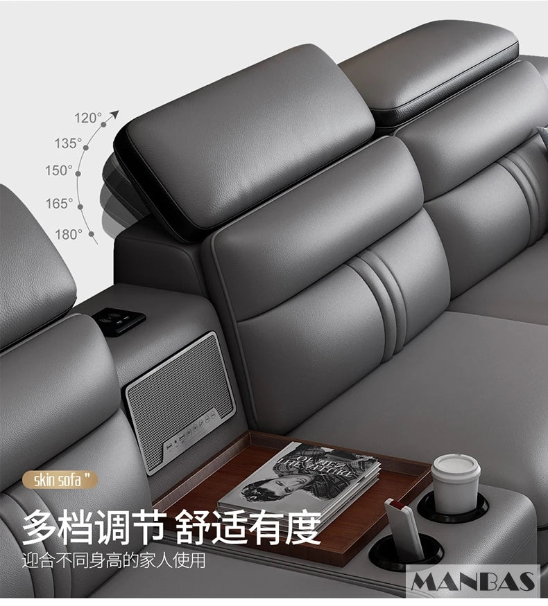 Leather Sectional Sofa Set