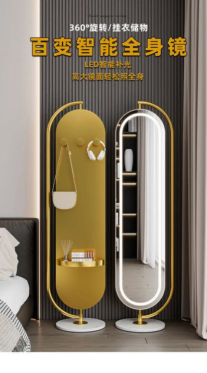 LED mirror full-body rotating full-length