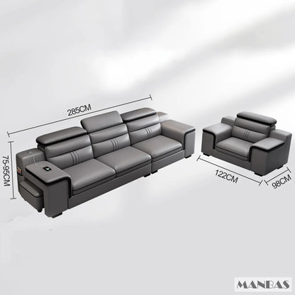 Leather Sectional Sofa Set