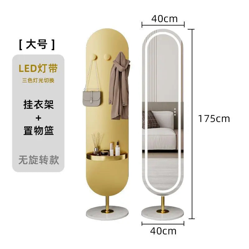 LED mirror full-body rotating full-length