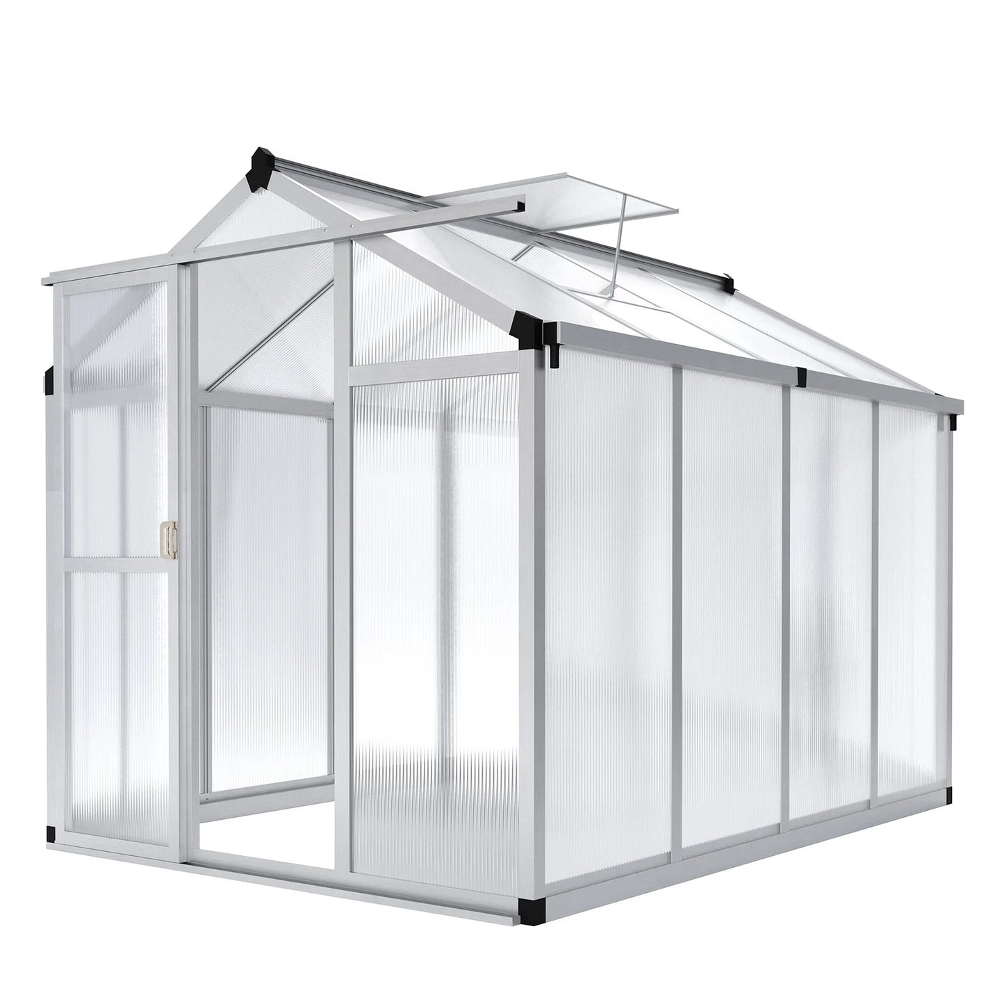 6x8 FT Greenhouse, Aluminum Walk-in