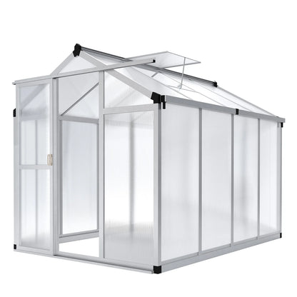 6x8 FT Greenhouse, Aluminum Walk-in