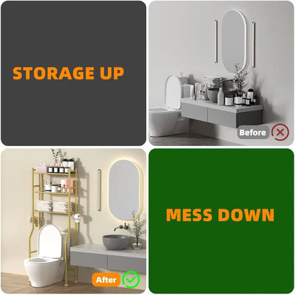 3-Tier Metal Over-the-Toilet Storage