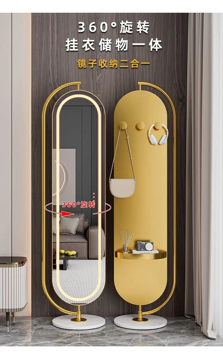 LED mirror full-body rotating full-length