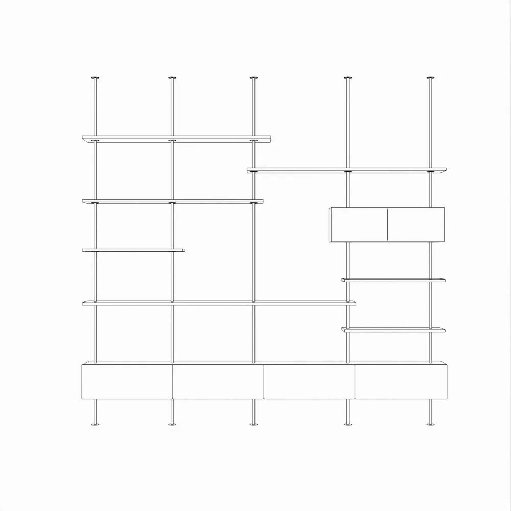 Italian Minimalist Bookshelf Modern