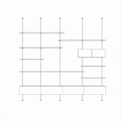 Italian Minimalist Bookshelf Modern