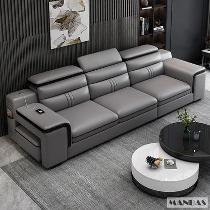 Leather Sectional Sofa Set