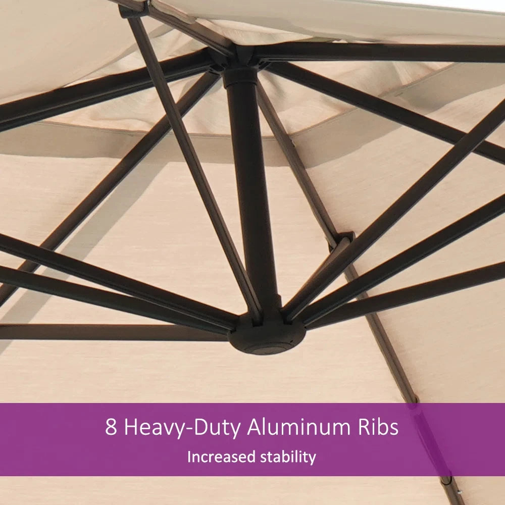 10x13 FT Outdoor Cantilever Umbrella Aluminum