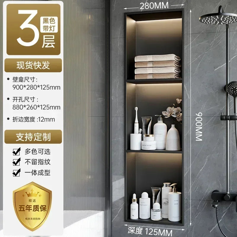 Stainless Steel Niche Bathroom Shelf