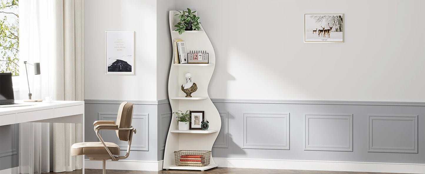 Tribesigns Corner Shelf, Modern 5-Tier