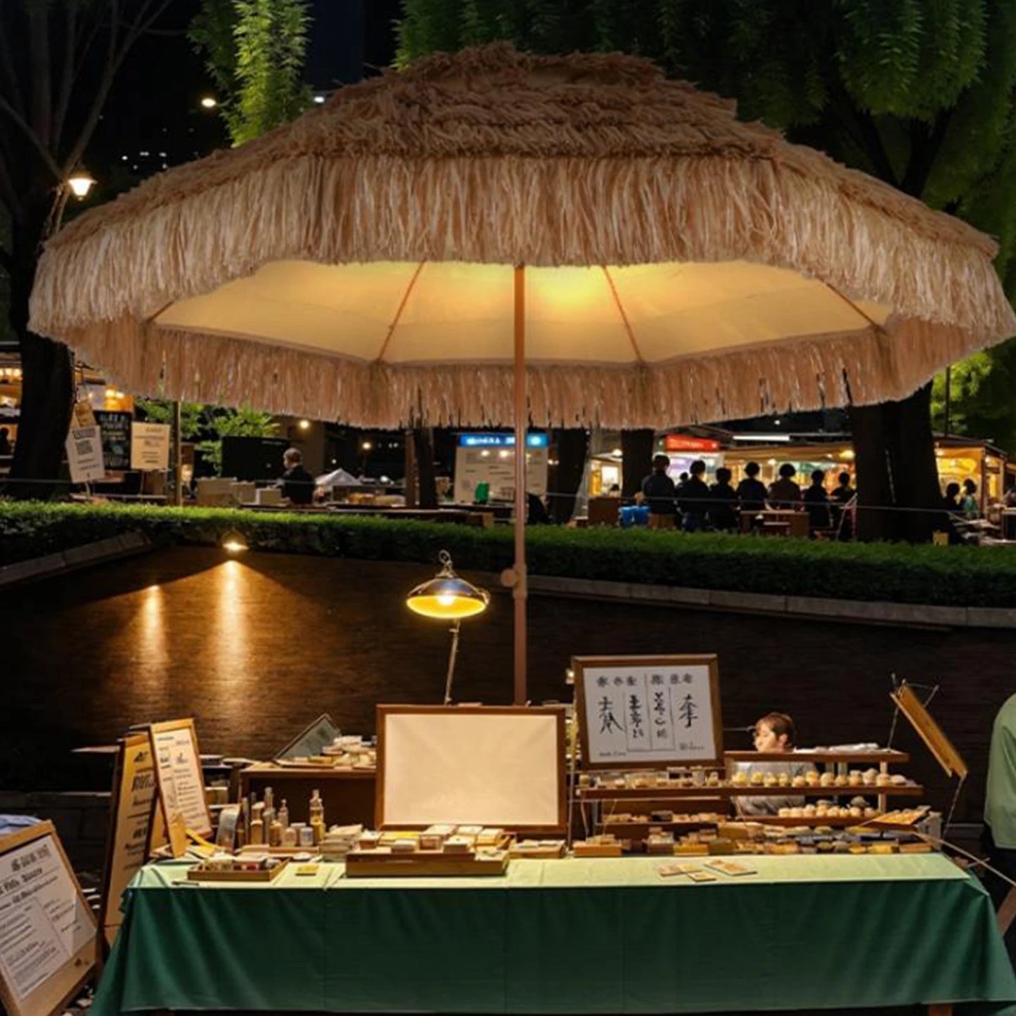 Double Top Tiki Beach Umbrella 9ft