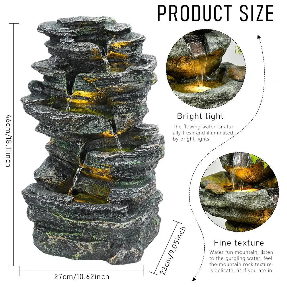 6-Layer Rock Water Fountain