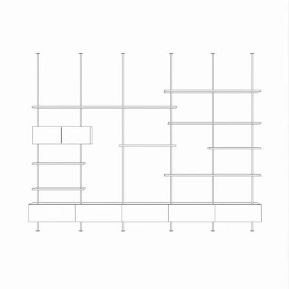Italian Minimalist Bookshelf Modern