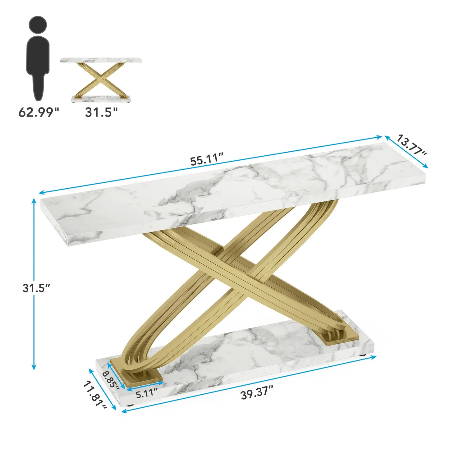 Tribesigns 55 Inch Modern Console Table